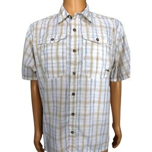 MK Mountain Khaki Short Sleeve Shirt Sz‎ L Jackson Hole, WY. Performance